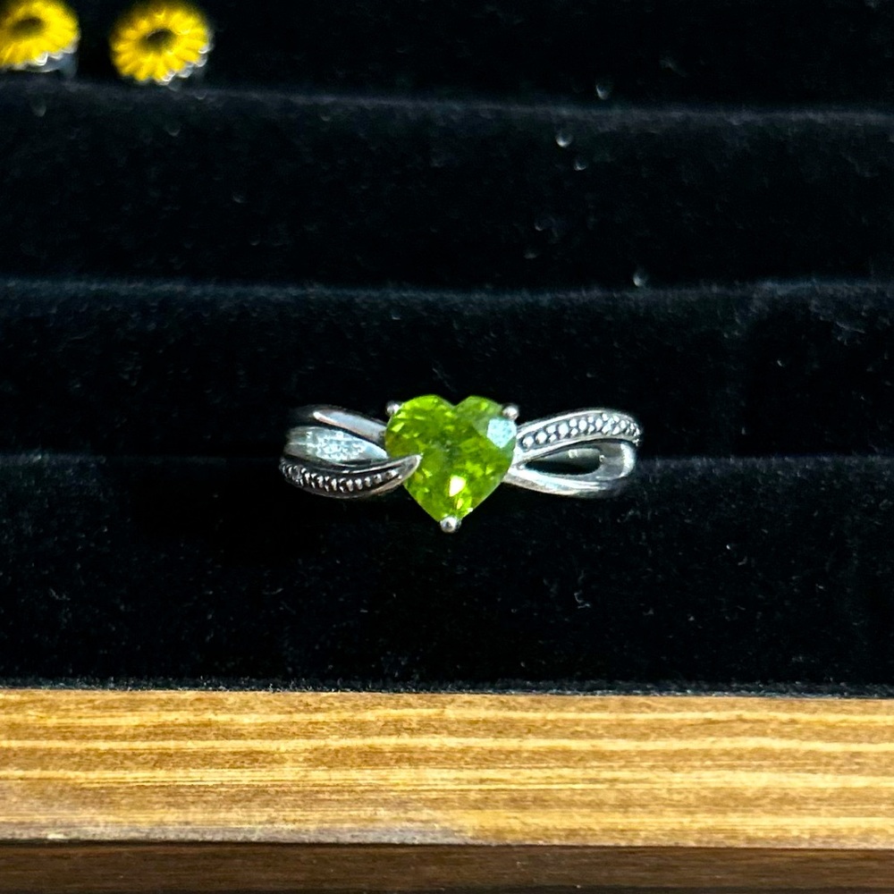 Peridot Heart Ring
